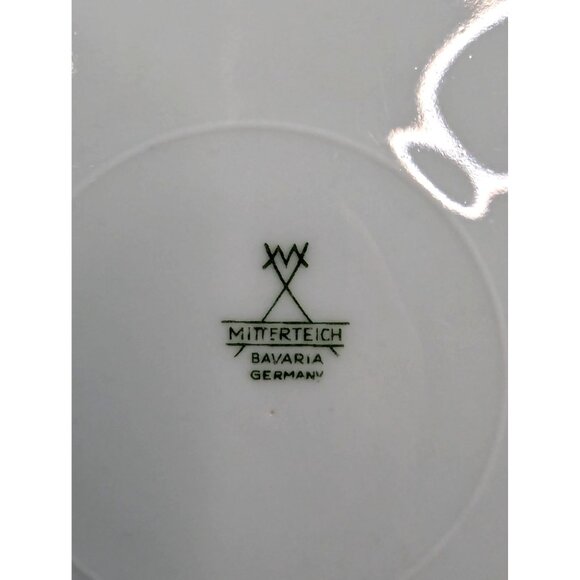 Mitterteich Pink Rose Scalloped Rim 10 1/2 Inch Replacement Dinner Plate - Picture 6 of 6